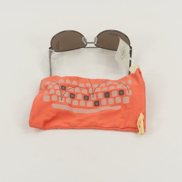 Fossil Unisex Turtle Shell Frames Brown Lens Aviator Sunglasses 538192 OS - Picture 7 of 7